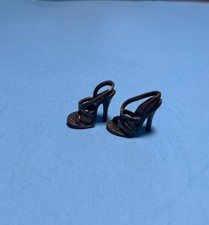 Barbie Basics, Set 2 - new fashion doll shoes - strappy black heels
