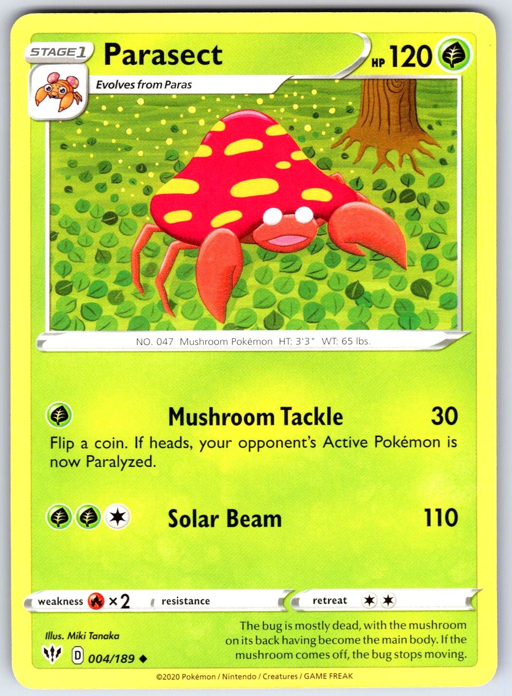 PARASECT - Pokemon - 004/189 Darkness Ablaze - NM/M