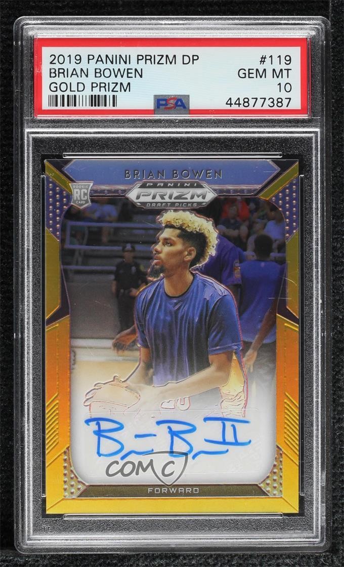 2019 Prizm Draft Picks Gold 3/10 Brian Bowen II PSA 10 GEM MT Rookie Auto RC z7j