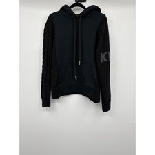 Kith Black Cable Knit Sleeve Hoodie Mens Unisex Size XS