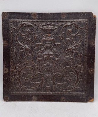 Renaissance revival style leather Green Man Decerative Chair Panel Wall Plaque 