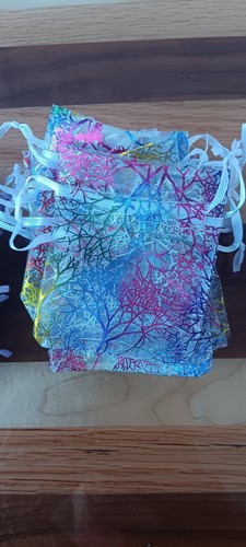47 3x4 Mesh Bags Organza Bags Mesh Bag Small Mesh Bag Drawstring Pouch VARIETY - Picture 3 of 5