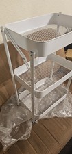 3-Tier Metal Mesh Storage Shelving Unit – White (Stationary)
