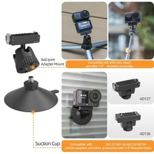 Universal Suction Cup Mount For Action 6 Camera Detachable Clip Design