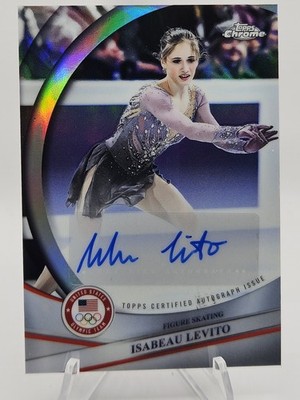 2026 Topps Winter Olympics #BA-ILE Isabeau Levito Refractor Auto