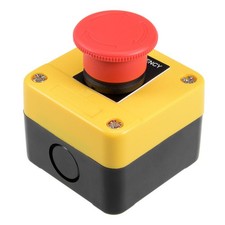Emergency Stop Plastic Box Cover Push Button Switch Self Locking 660V 10A