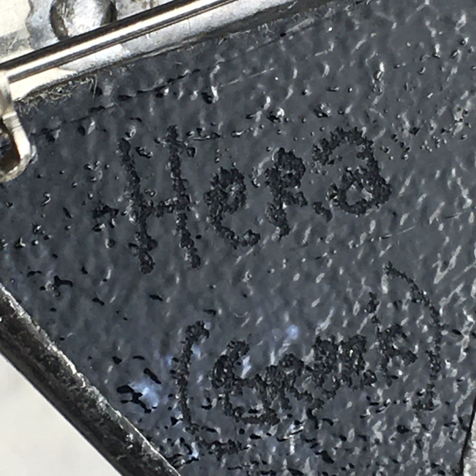 Brooch Hand Crafted Signed Hera Triangular Irides… - image 6