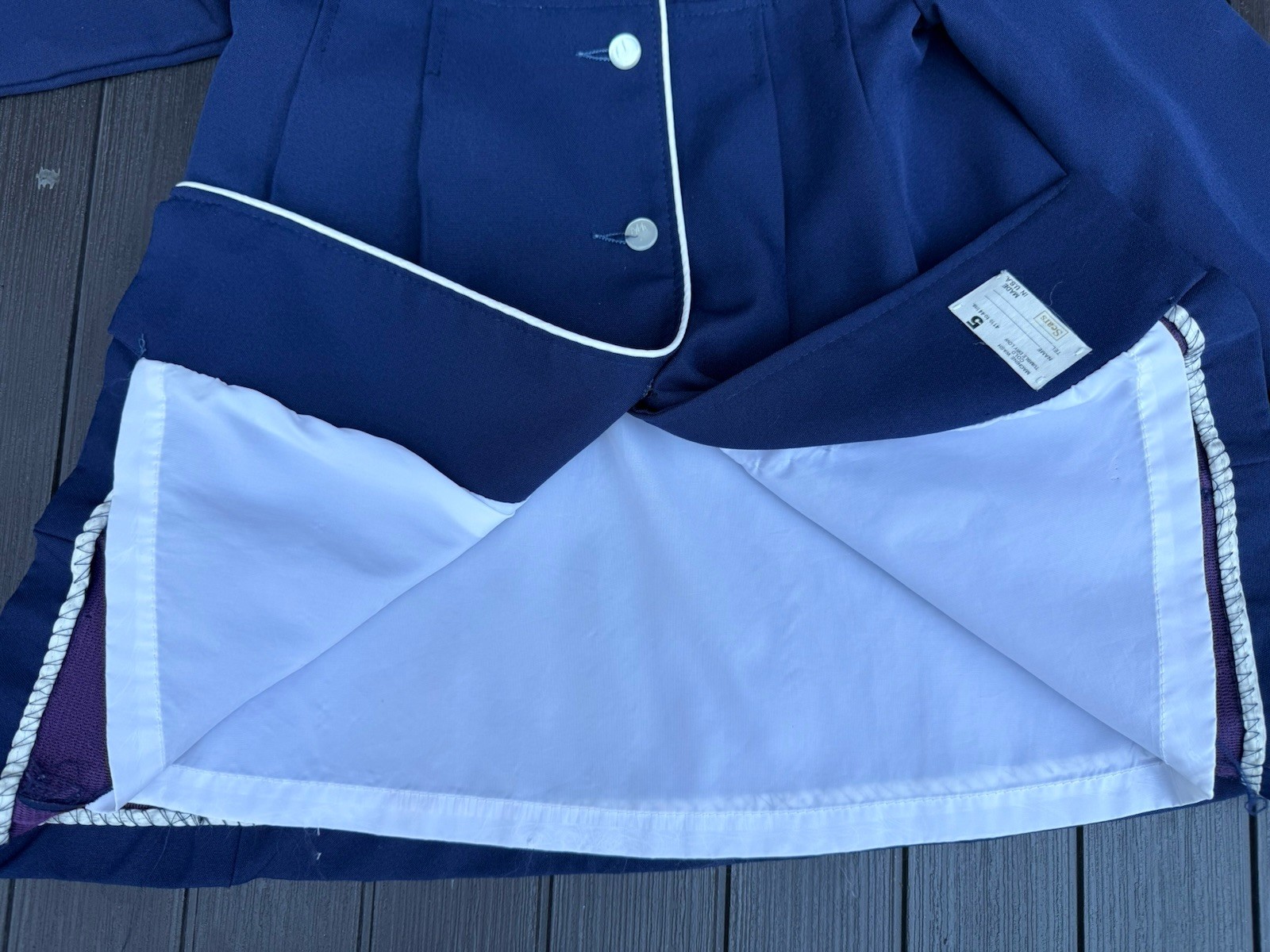 Vintage 1960s Sears Little Girl’s Dress Coat– Size 5 – Made in USA – Navy Blue