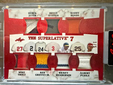 2023 Leaf Superlative 7 Jeter Harper Bonds Trout Griffey Jr Pujols, GAME USED