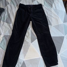 Tommy Hilfiger Pants Women 10 Heritage Corduroy Tribeca Straight Ankle Black