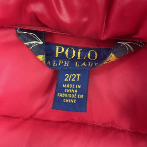 Chaqueta con Capucha Acolchada de Plumón de Pato Ralph Lauren Niñas, Talla 2 Años, Roja - Imagen 14 de 19