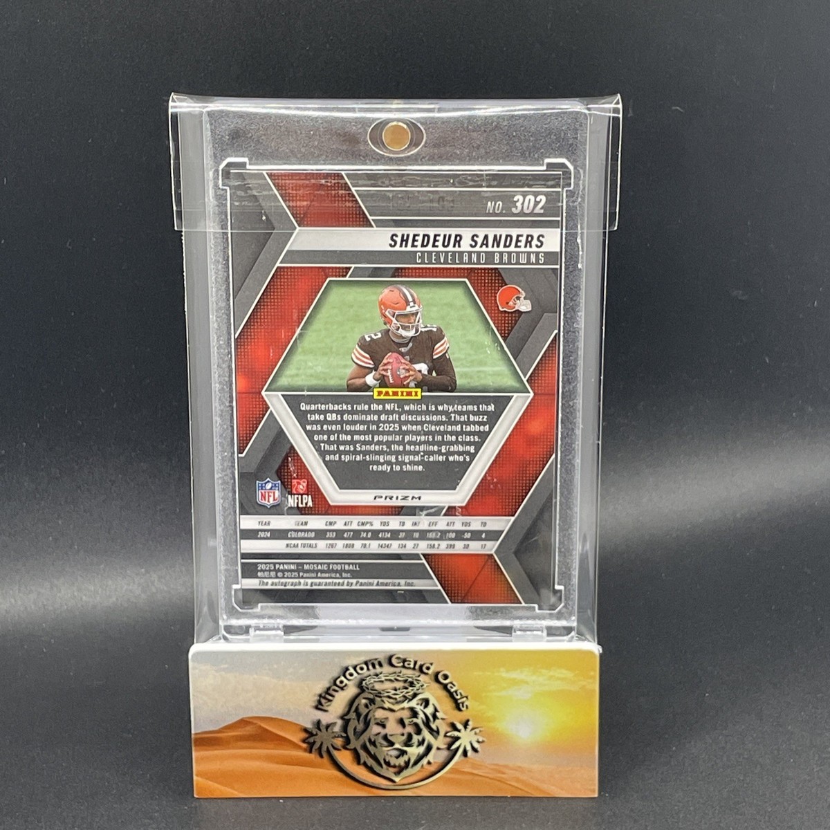 💥Shedeur Sanders 2025 Panini Mosaic #302 Mosaic Red Rookie Auto