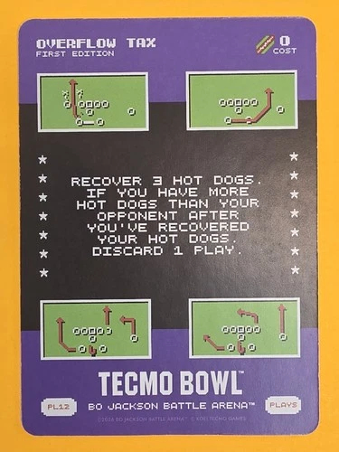 2026 Bo Jackson Battle Arena Tecmo Bowl Overflow Tax Play PL12