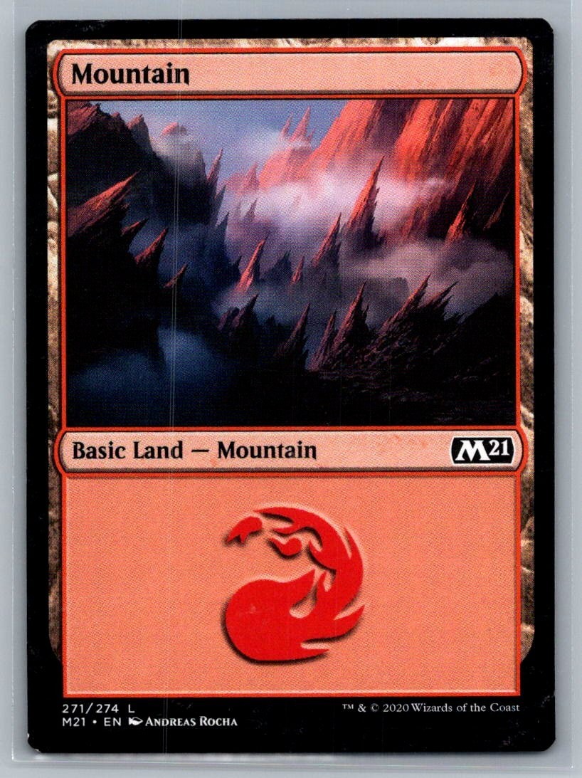 Mountain, 271/274, Common, Core Set 2021, MTG Game, 2020