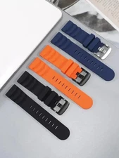 Fluoro Silicone Watch Strap for Luminox 24mm 3749 3789 3741 3745 Logo Wristband