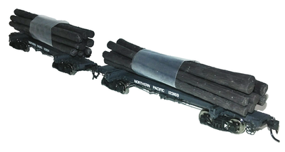 #ad New Rare RR Rivarossi HO Scale Northern Pacific Log Car 2 Unit Set 150 amp; 147 $89.95