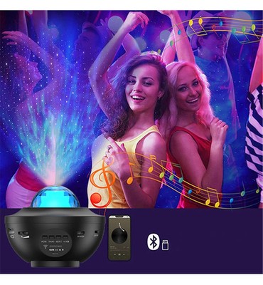 Starry Sky Projector Light LED Night Light Bluetooth Music Player Remote Ocean W