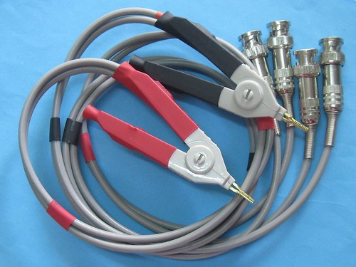 1 Set Red Black Kelvin Clip for LCR Meter with 4 BNC Male Connector Test Wires - 第 1/4 張圖片