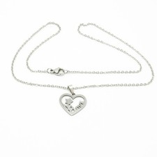 Stainless Steel Heart Love Earring and Necklace Set