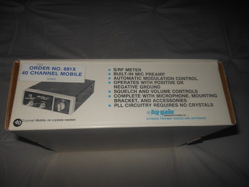 NOS Hy-Gain Vintage 681X CB Radio 40 Channel Citizens Two-Way Radios # 820112 - Picture 2 of 5