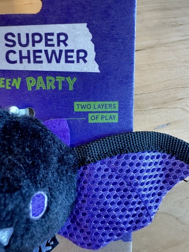 Halloween Dog Toy Bark Box Super Chewer Bram the Bat Rip + Reveal NWT 20lbs+ - Picture 2 of 9
