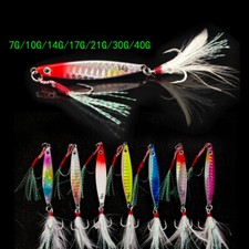7 Pack Metal Jigs Carp Fishing Lure 7g- 80g Casting Jig Spoons Bait Saltwater