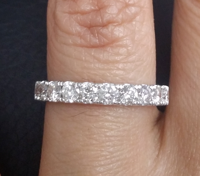 0 25 Cttw Natural Diamond Contour Wedding Band Ring 14k White Gold For Sale Online Ebay