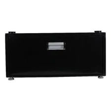 Equator Laundry Pedestal with Drawer in Black