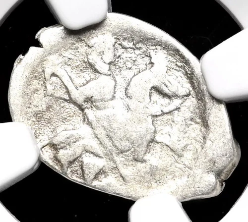 RUSSIA Ivan IV "The Terrible", 1533-1584. Silver Kopek Horse 1547 Coin NGC VF20