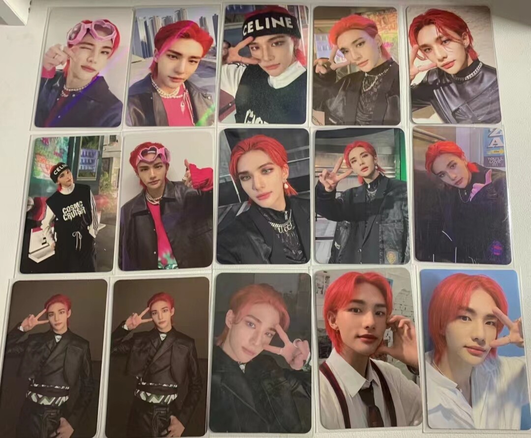 RED HAIR-Stray kids Hyunjin ODDINARY Official Photocard Store