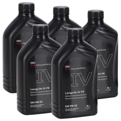 5 LITRI OLIO MOTORE ORIGINALE AUDI LONGLIFE IV FE 0W-20 Specifica 508/509