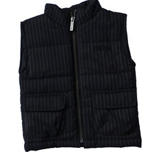 NWT Toddler Boys Kenneth Cole Reaction Black Winter pin stripes Vest jacket 12m