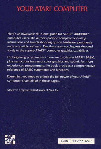 YOUR ATARI COMPUTER/PURPLE BOOK 800/XL/XE NEW OLD STOCK ISBN-0931988659 - Picture 4 of 7