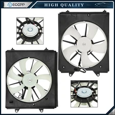 Radiator Condenser Cooling Fan Assembly For 2011 2012 2013-2017 Honda Odyssey