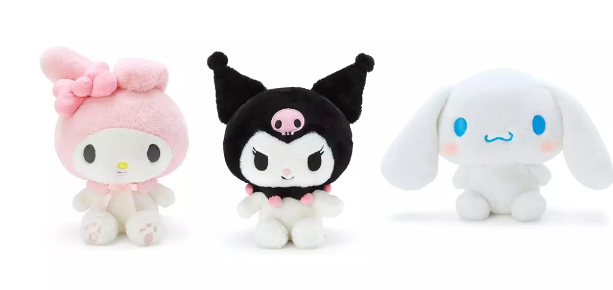 Sanrio Cinnamoroll Kuromi My Melody Plush (Standard) S Set of 3 About 25×10×17cm