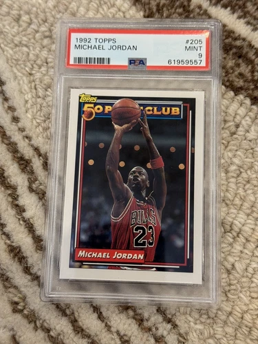1992 Topps #205 Michael Jordan Card 50 point club. - Graded PSA 9 Mint