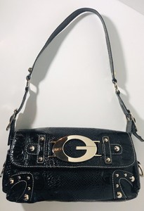 guess black leather purse