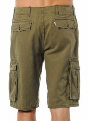Levis Cargo Shorts Cotton Cargo Shorts Original Relaxed Fit Color Green 008