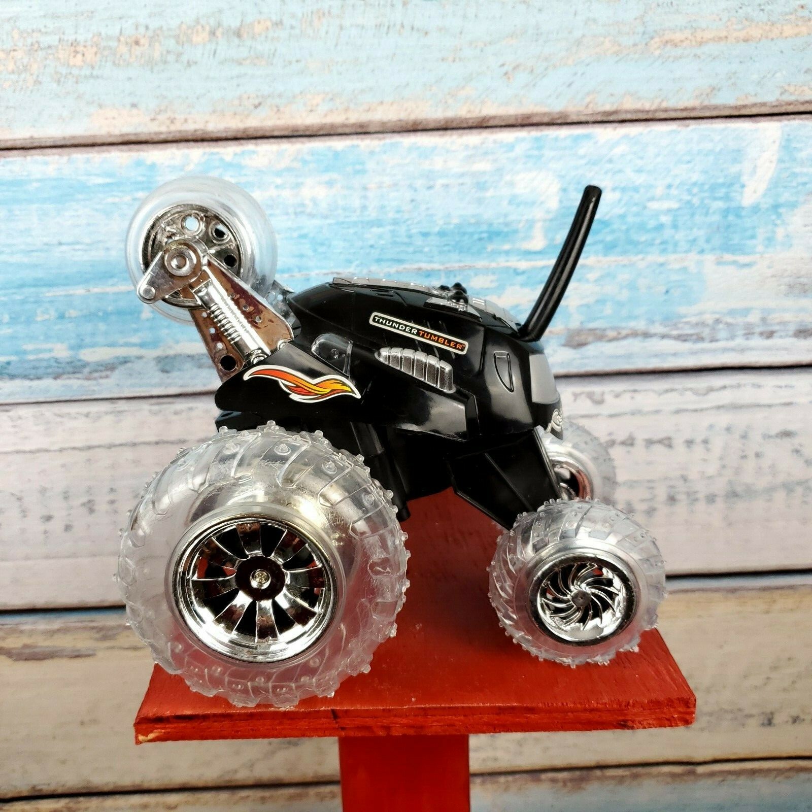 Thunder Thumbler Toy Rc Monster Spinning Car TD 2017A Clear Wheels USA