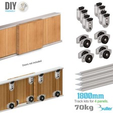 Sliding Wardrobe Door Track System 1800mm 4 Door Gear Set For Wardrobe Ares
