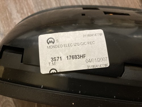 Ford Mondeo Mk3 NS Electric Wing Mirror Body Genuine OEM 3S7117683HF - Picture 8 of 8