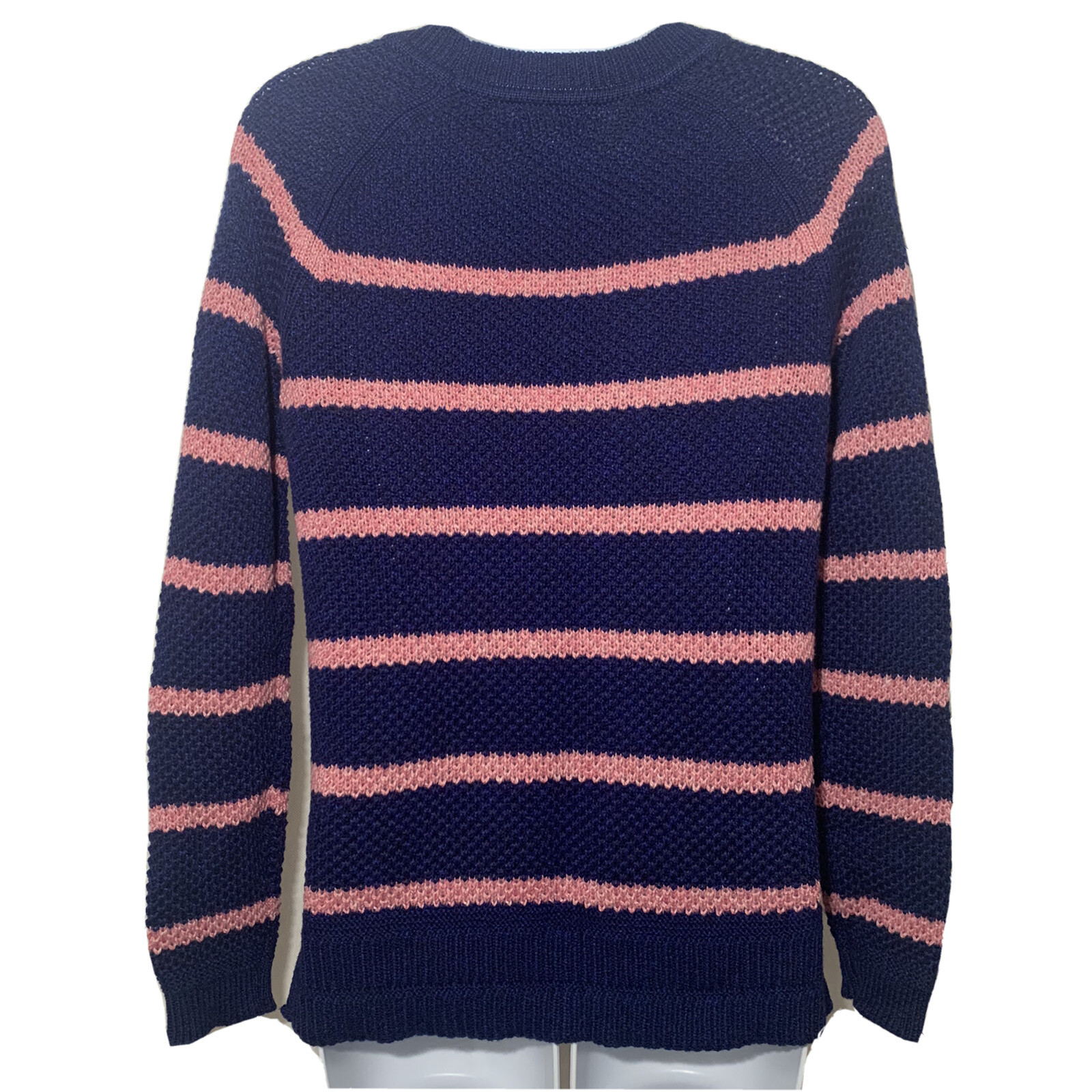 Old Navy Womenu0026#039;s Sweater Blue Pink Striped Knit Pullover Top Size XS  Blouse | eBay