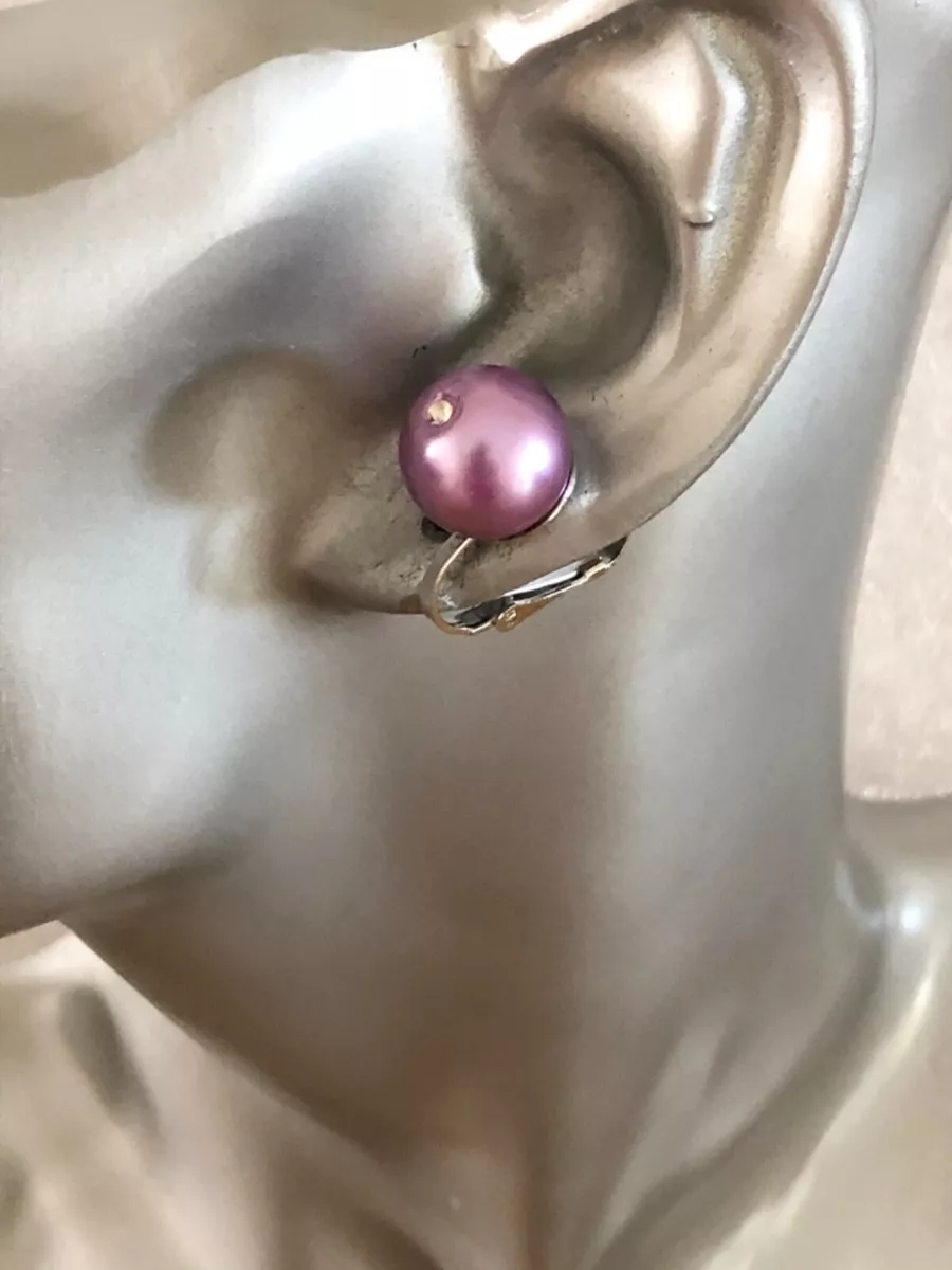Small pearl clip on earrings clearance