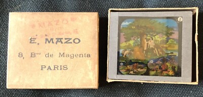 Plaques De Verre - 12 PLAQUES DE VERRE PEINTES POUR LANTERNE MAGIQUE Fin Xix Caricatures De Metiers Et Militaires 2238872428