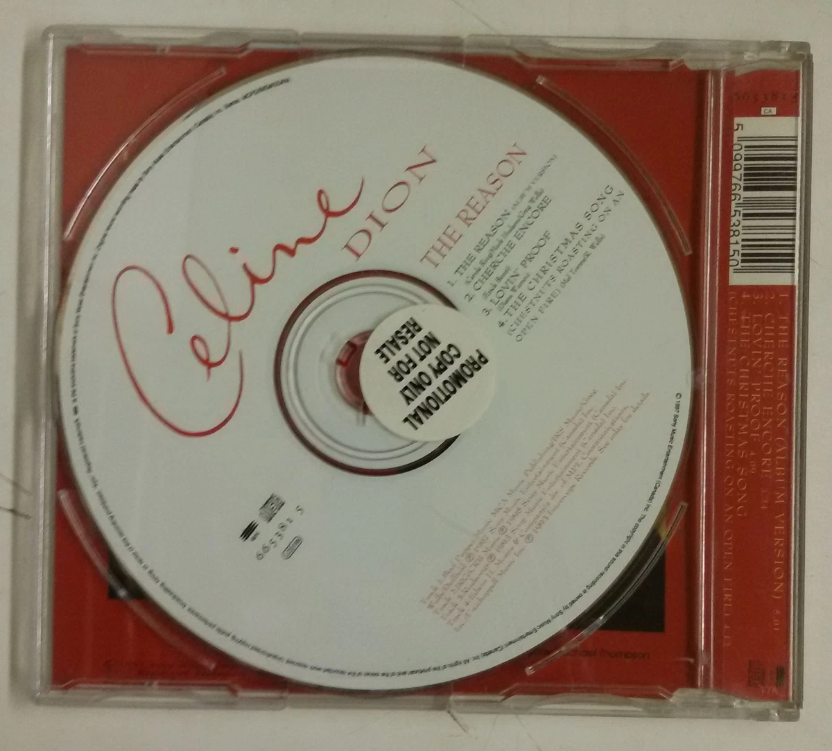 Celine Dion The Reason Cd-Single UK 1997