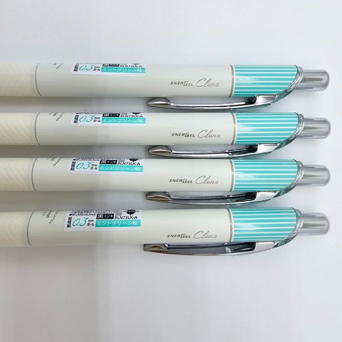 Pentel Energel Clena - 0.3 | Green Stripe Body + Black Ink | Lot of 4 - Picture 4 of 7