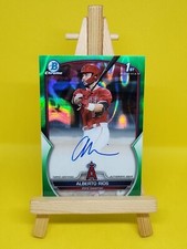 Alberto Rios 2023 Bowman Chrome Draft Green Lava 1st Chrome Auto 64/99 Angels