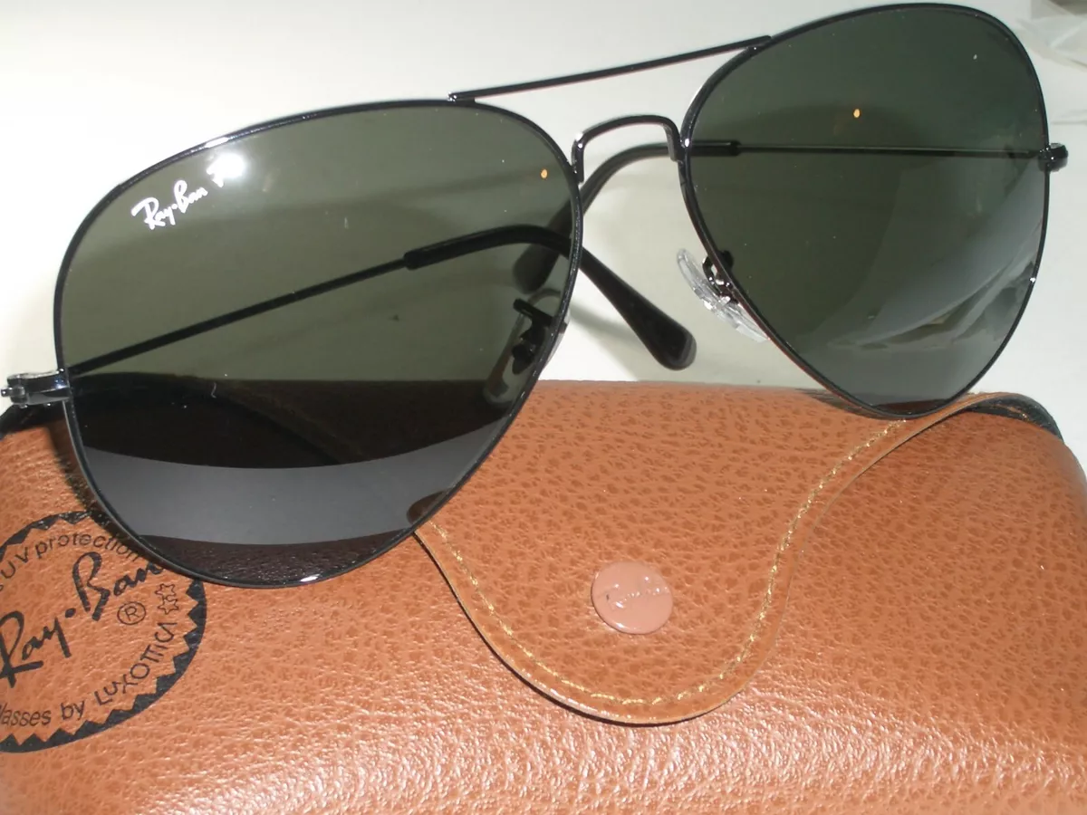 62 14 140 LARGE RAY BAN RB3026 BLACK POLARIZED CRYSTAL LENS