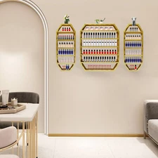Wall-Mounted Nail Polish Storage Racks Metal Hanger Multi-tiers Display Rack New