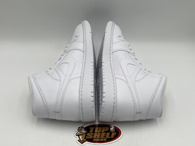 Air Jordan 1 Mid Triple White 2020 Size 10.5 Used Rare Retro